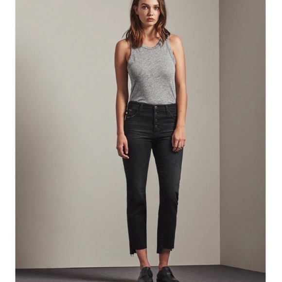 Ag Adriano Goldschmied NWT | The Isabelle Button-up High Rise Straight | 30 - Picture 7 of 7